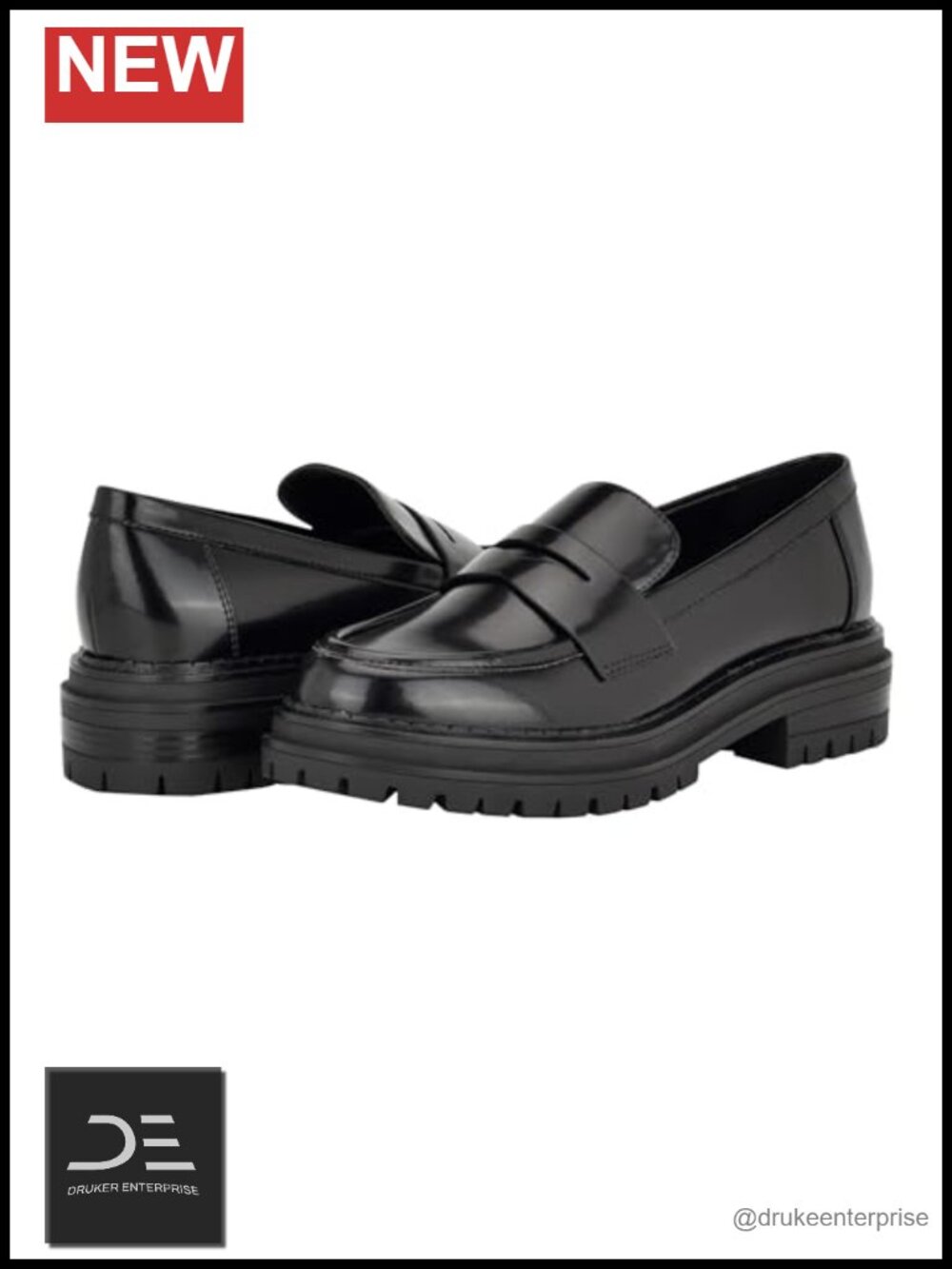 Women's Slip-On Lug Sole Loafers Almond Toe